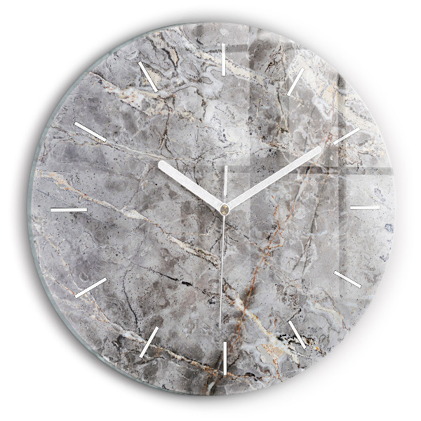 Horloge ronde Marbre de granit gris