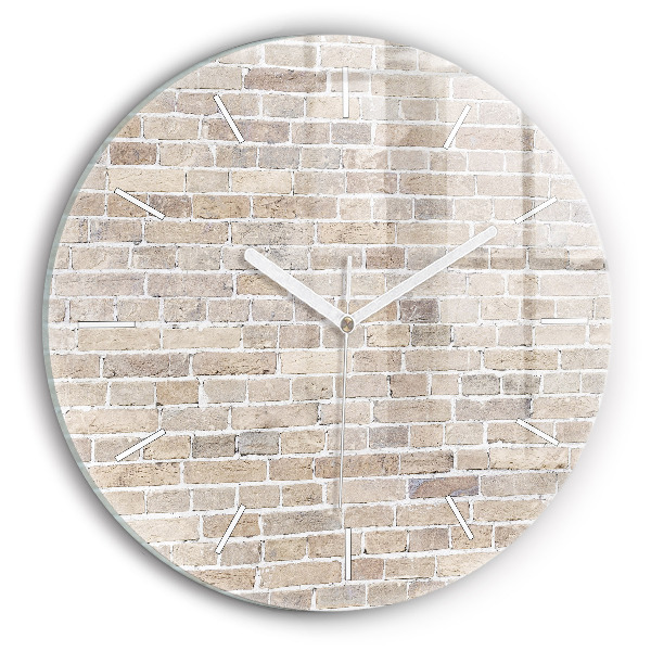 Horloge ronde murale Mur de briques