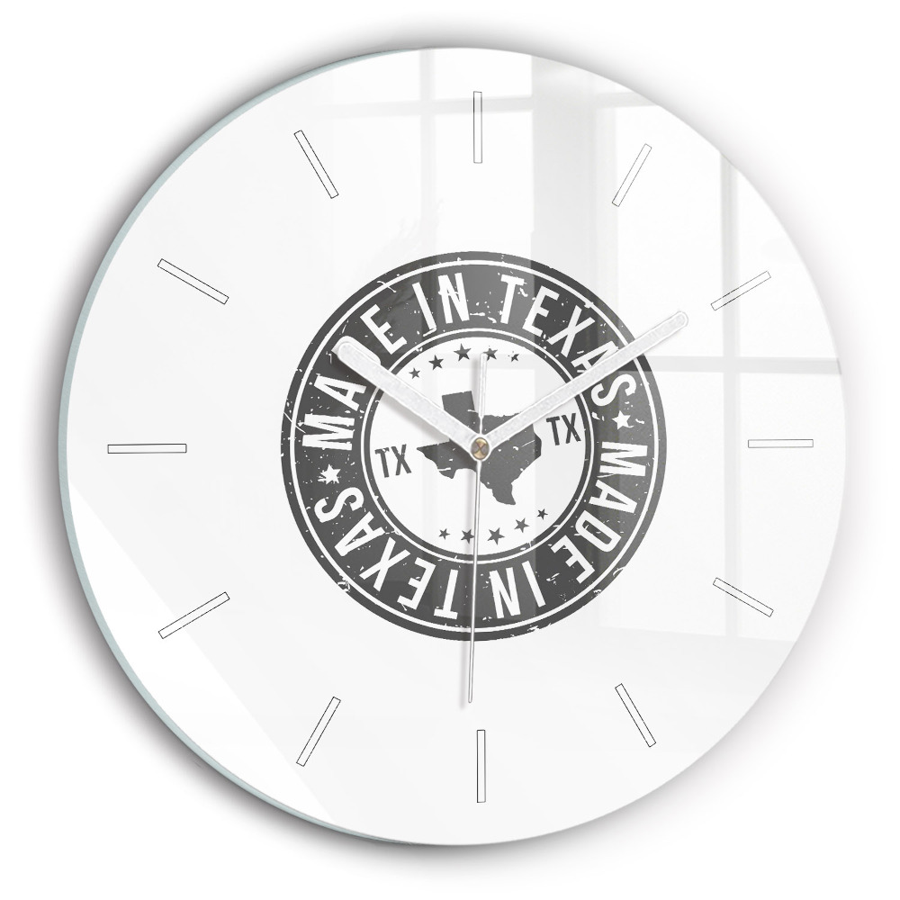 Pendule murale ronde Timbre du Texas