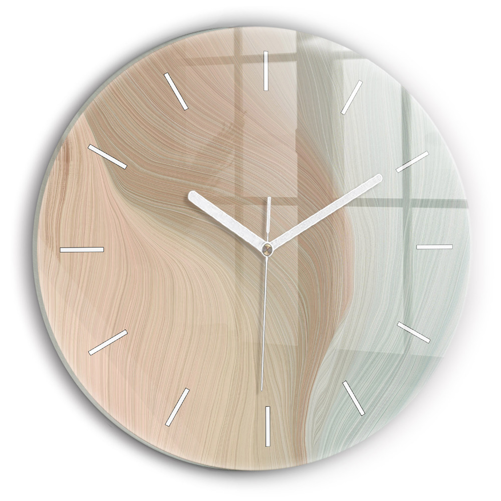 Horloge ronde Vague abstraite