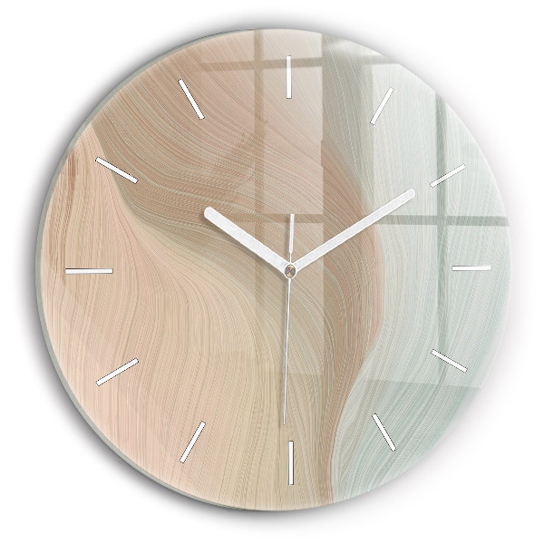 Horloge ronde Vague abstraite