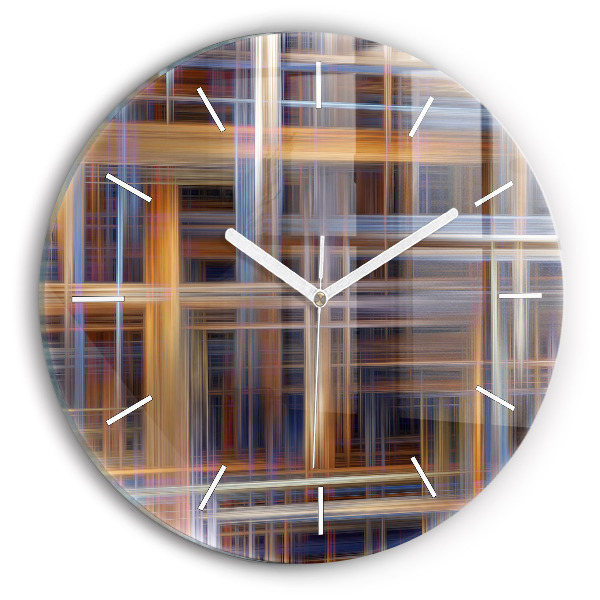 Horloge ronde Abstraction géométrique