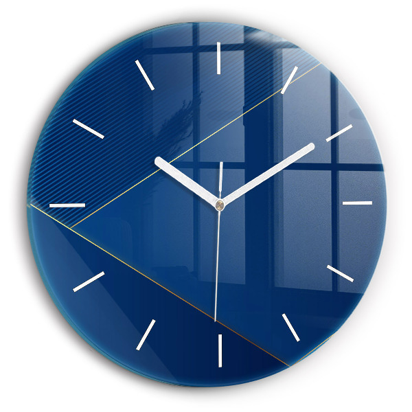 Horloge ronde en verre Abstraction ornementale