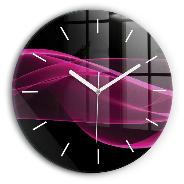 Horloge ronde murale Abstraction rose