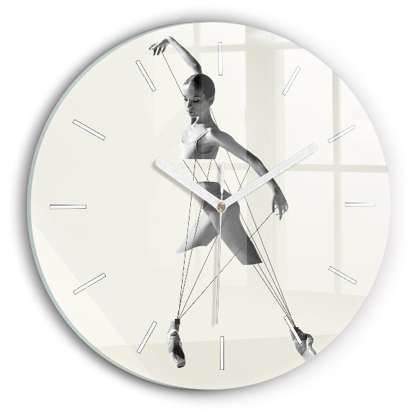 Pendule murale ronde Danseuse abstraite