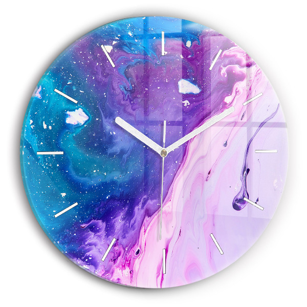 Horloge ronde Fond coloré