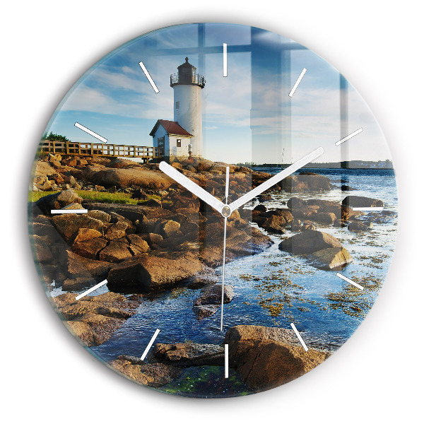 Horloge ronde murale Phare d'Annisquam