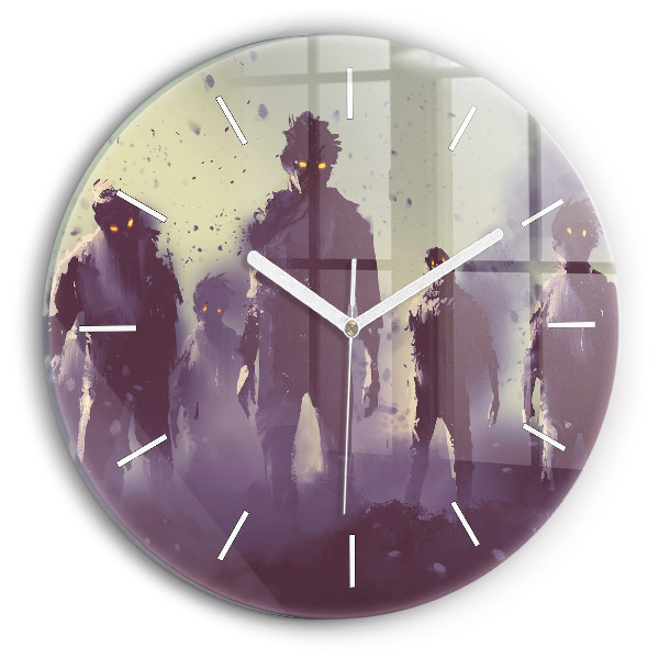 Horloge ronde Zombie la nuit - halloween