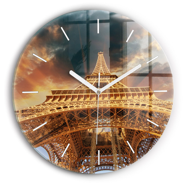 Horloge ronde murale Tour Eiffel