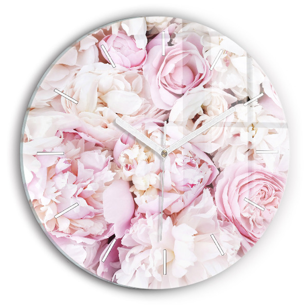 Horloge ronde Fleurs décoratives