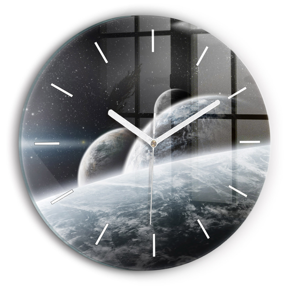 Horloge ronde Cosmos et planètes