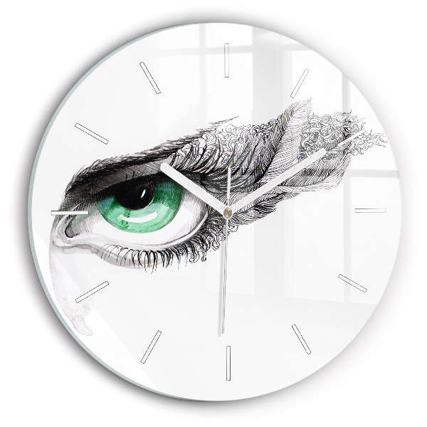 Horloge ronde Oeil humain abstrait