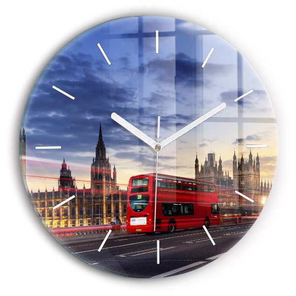 Horloge ronde Bus rouge de Londres