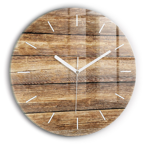 Horloge ronde Planches en bois