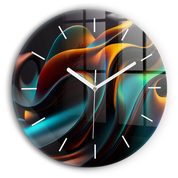 Horloge ronde murale Vague futuriste