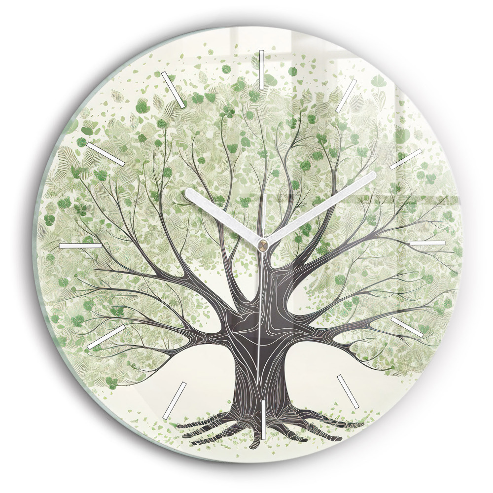 Pendule murale ronde Grand arbre nature