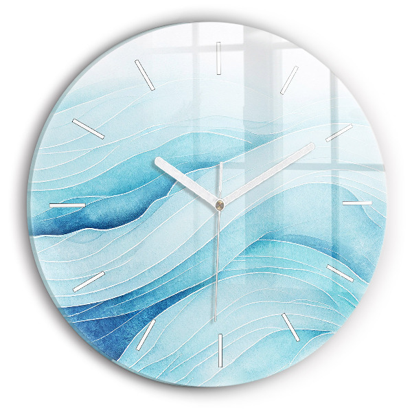 Horloge ronde murale Nuages bleus