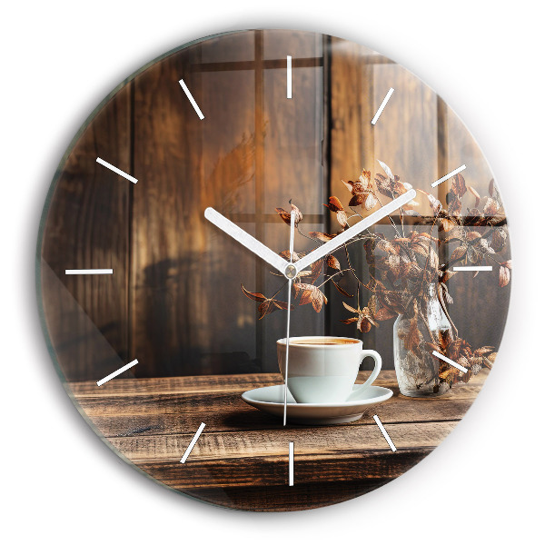 Horloge ronde murale Tasse de café