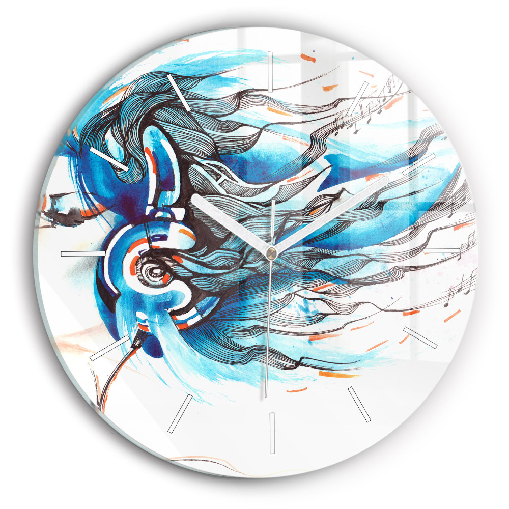 Horloge ronde Illustration d'un combiné