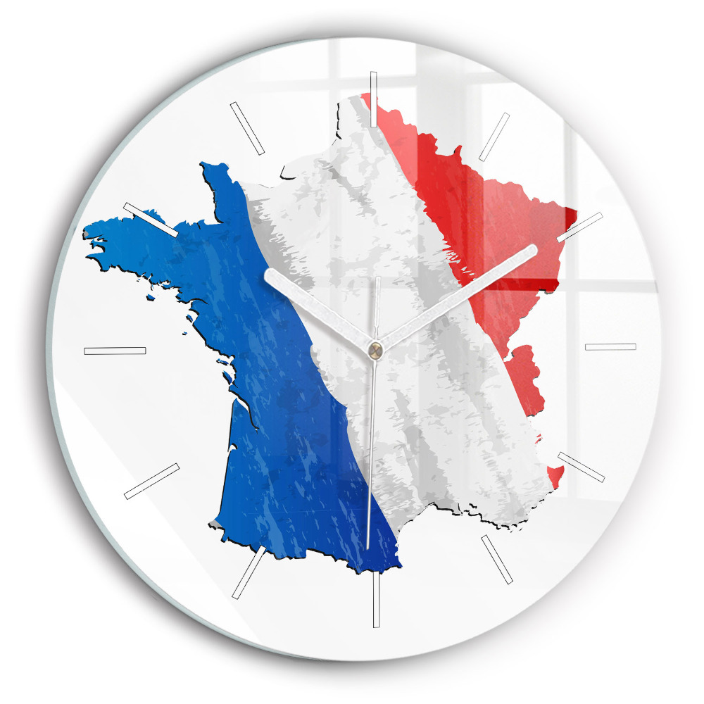 Pendule murale ronde Drapeau de la France