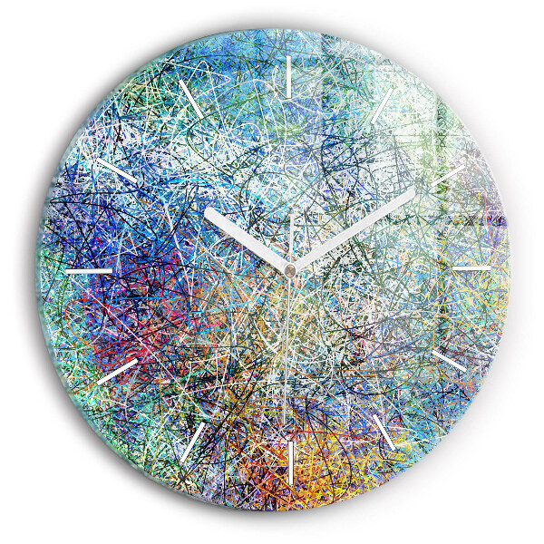 Horloge ronde en verre Abstrait - Émotions