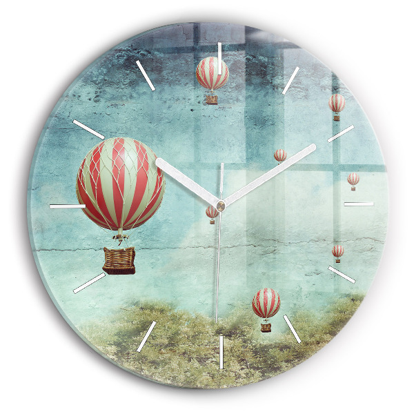 Horloge ronde Ballons peints