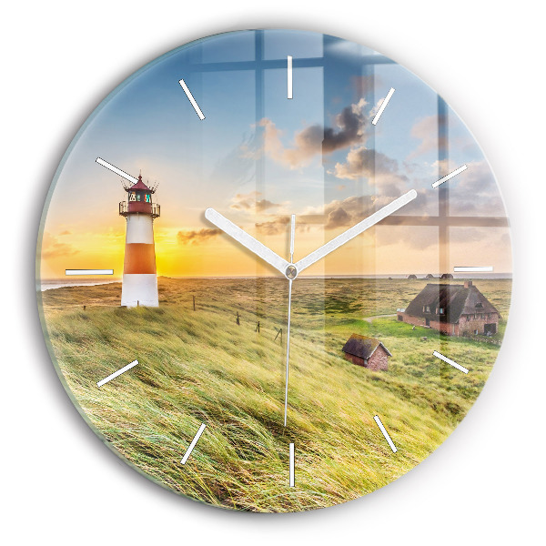 Horloge ronde en verre Phare