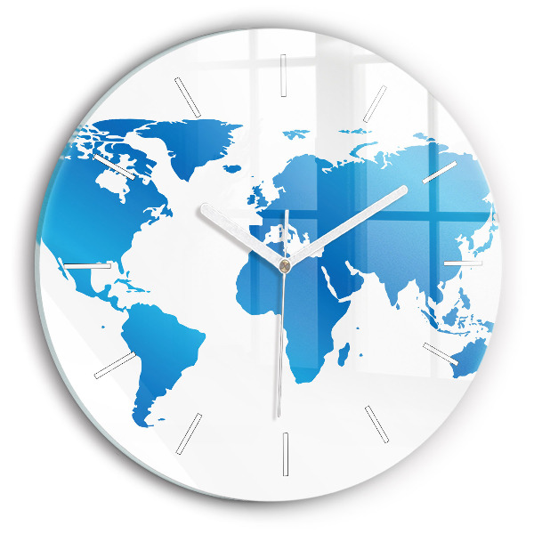 Horloge ronde murale Carte du monde
