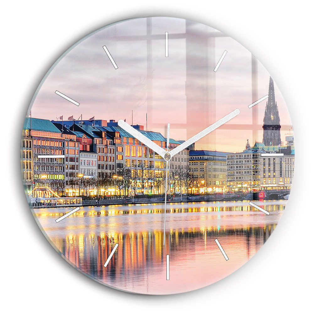 Horloge ronde murale Alster à Hambourg