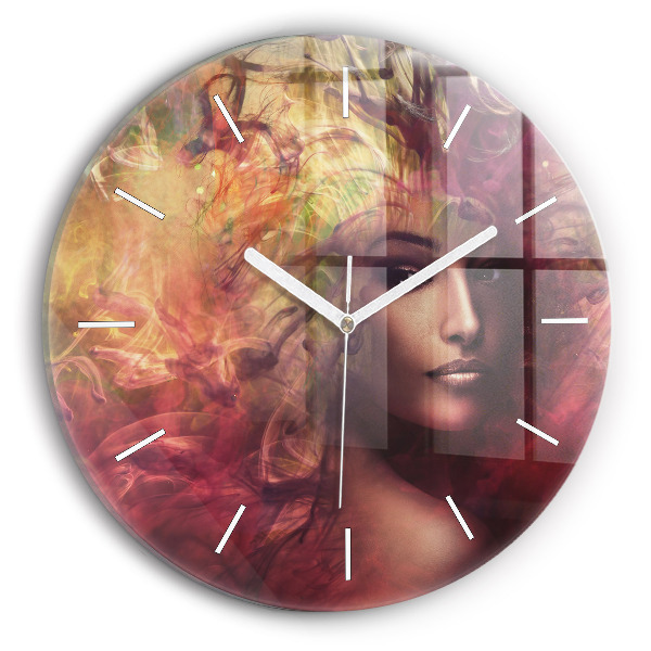 Horloge ronde Portrait de femme