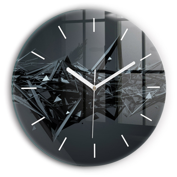 Horloge ronde murale Abstraction noire