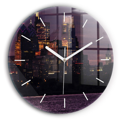 Horloge ronde Ligne d'horizon de Philadelphie