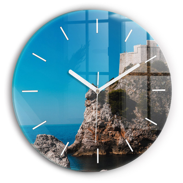 Horloge ronde murale Falaises de Dubrovnik