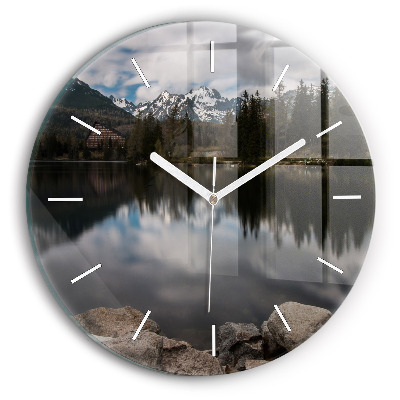 Horloge ronde en verre Hautes Tatras en Slovaquie