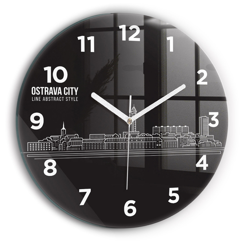 Horloge ronde Dessin de la ville d'Ostrava