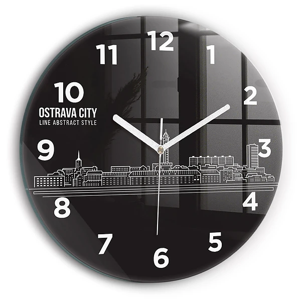 Horloge ronde Dessin de la ville d'Ostrava