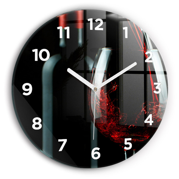 Horloge ronde Bouteille de vin