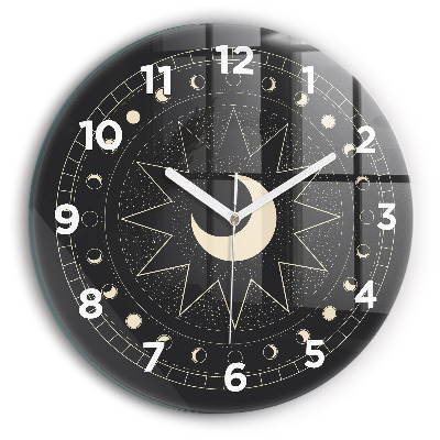 Horloge ronde murale Phases de la lune