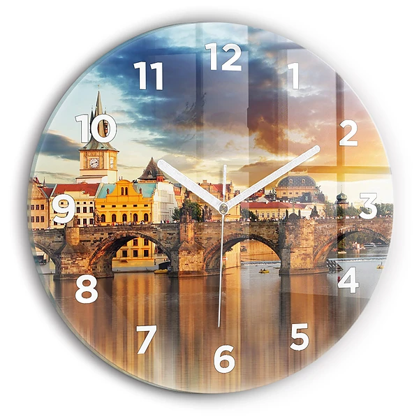 Horloge ronde Panorama sur la rivière