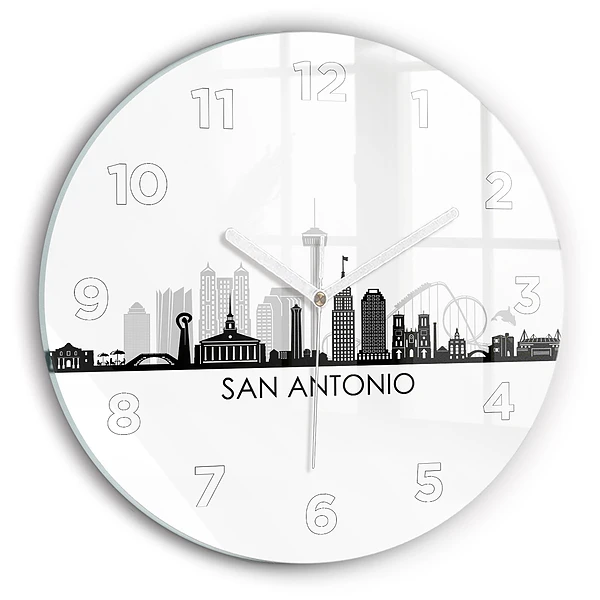 Pendule murale ronde Ville de San Antonio Texas
