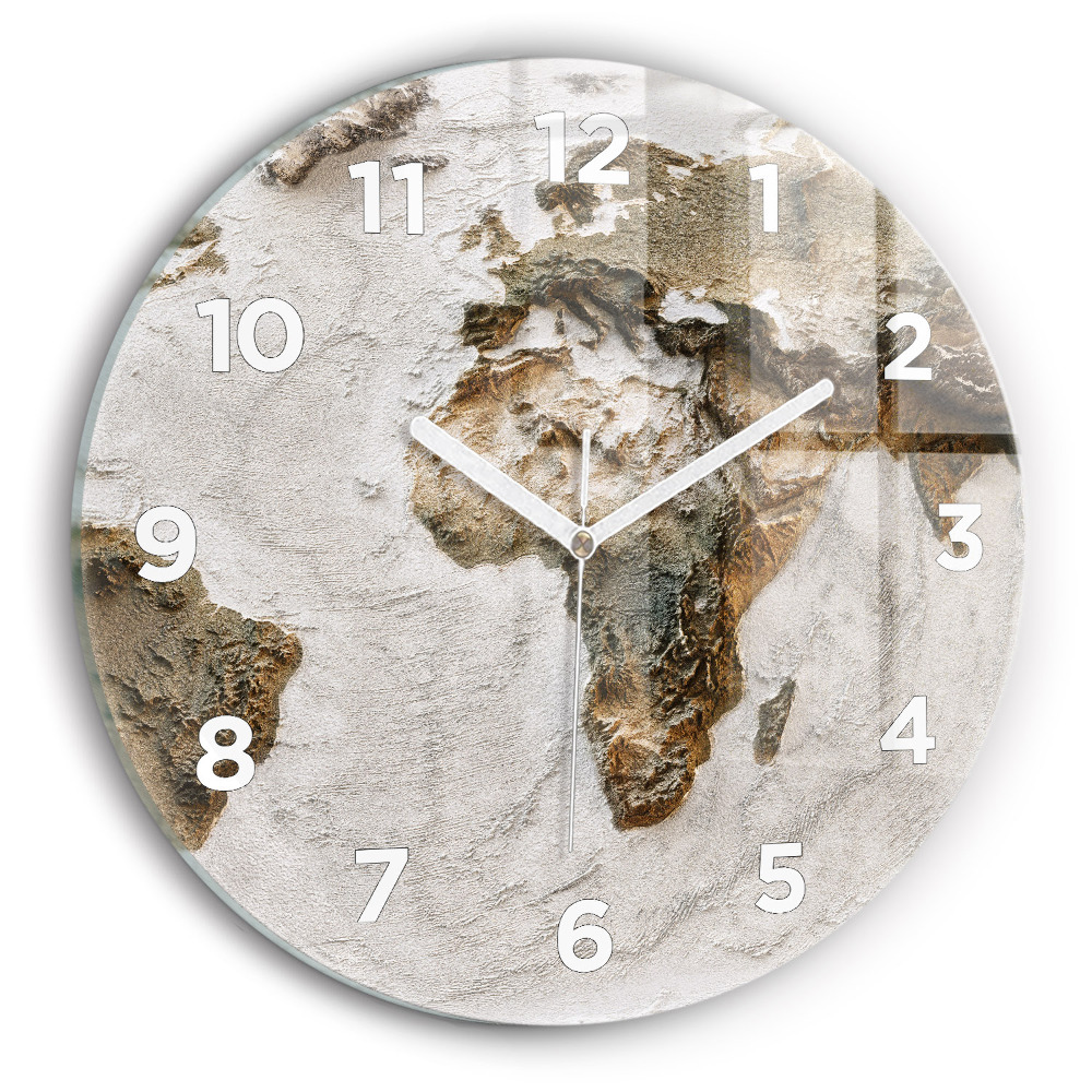 Horloge ronde Carte du vieux monde