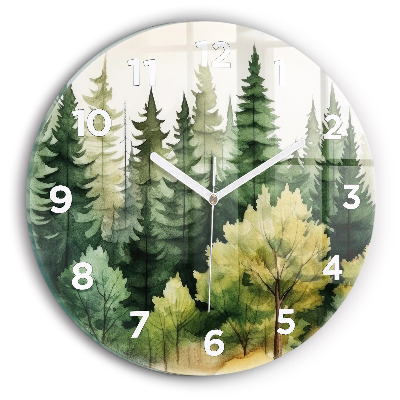 Horloge ronde Paysage forestier