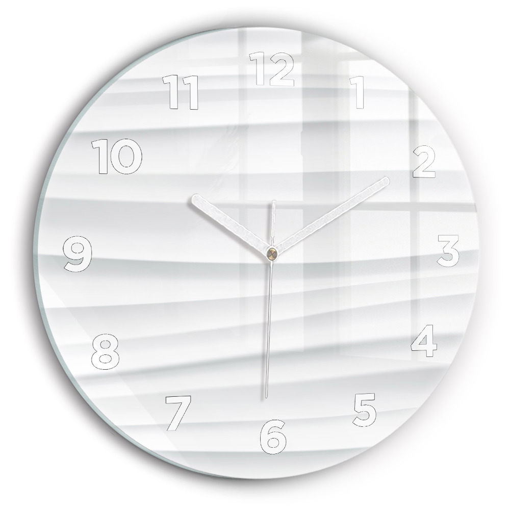 Horloge ronde en verre Texture de vagues