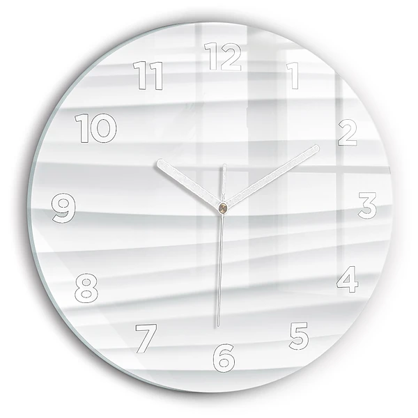 Horloge ronde en verre Texture de vagues