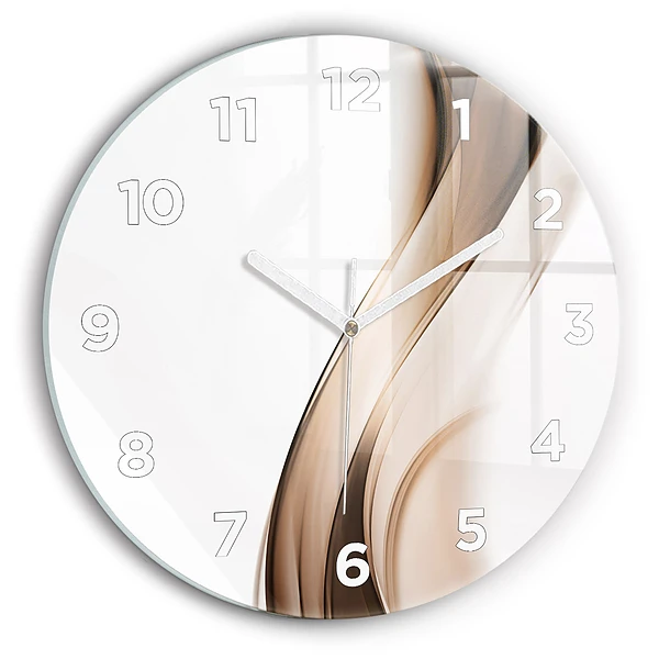 Pendule murale ronde Ligne abstraite