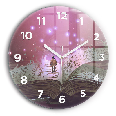 Horloge ronde Abstraction livresque