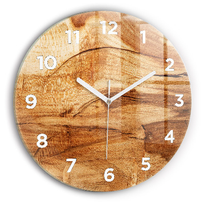Horloge ronde Texture de bois