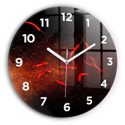 Horloge ronde murale Piments