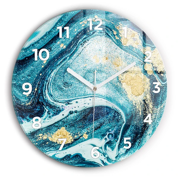 Pendule murale ronde Marbre abstrait