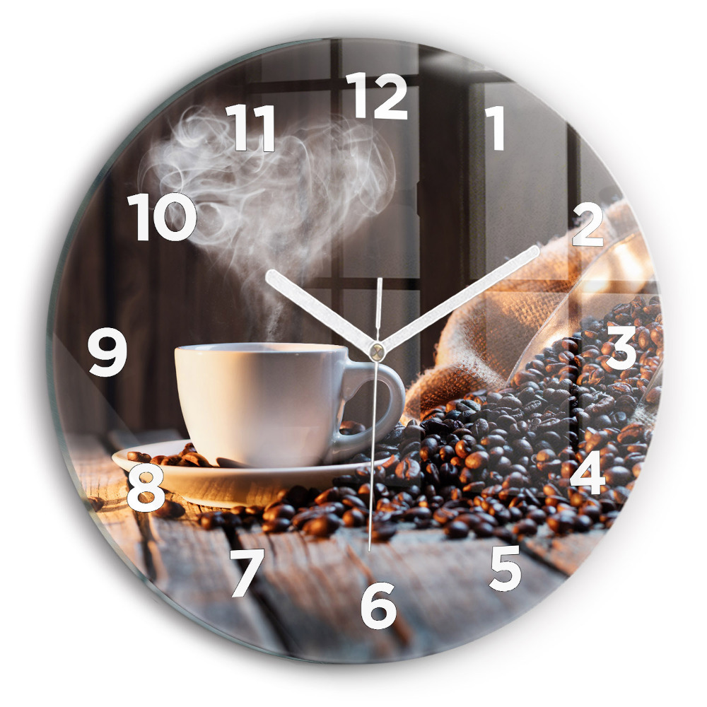 Pendule murale ronde Tasse de café